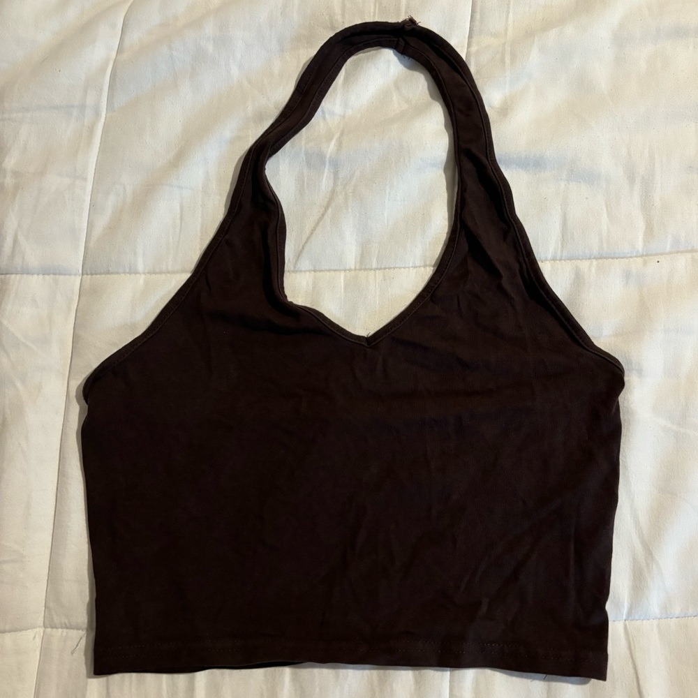 H&M Cute Brown Crop Top